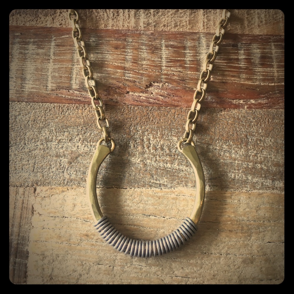 Bronze Horseshoe Necklace